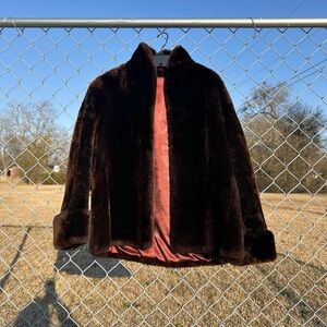 Genuine Fur Jacket Mouton Coat 1956